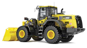 Construction wheel loader shown in the company profile